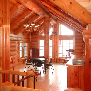 Mountain Construction built a large round log home near Blowing Rock, NC.