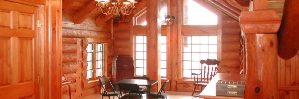 Mountain Construction built a large round log home near Blowing Rock, NC.