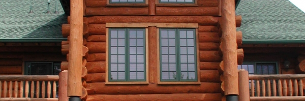 Mountain Construction built a large round log home near Blowing Rock, NC.