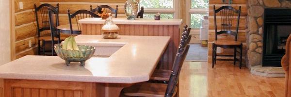 Custom Round Log home built by Mountain Construction near Jefferson, NC