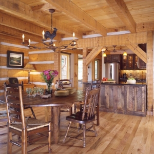 North Carolina Home builder uses Log and Timber Frame design to build custom home