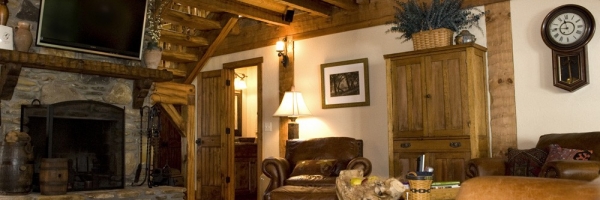 western North Carolina renovation of a log cabin home