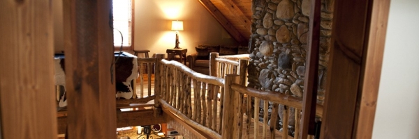 western North Carolina renovation of a log cabin home