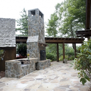 western North Carolina renovation of a log cabin home