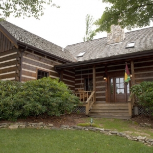 western North Carolina renovation of a log cabin home