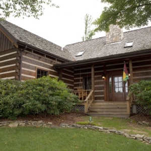 western North Carolina renovation of a log cabin home