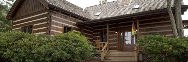 western North Carolina renovation of a log cabin home