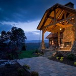 Oversized logs give home authentic appeal