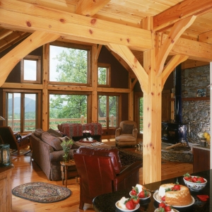 Timber Frame home by Mountain Construction
