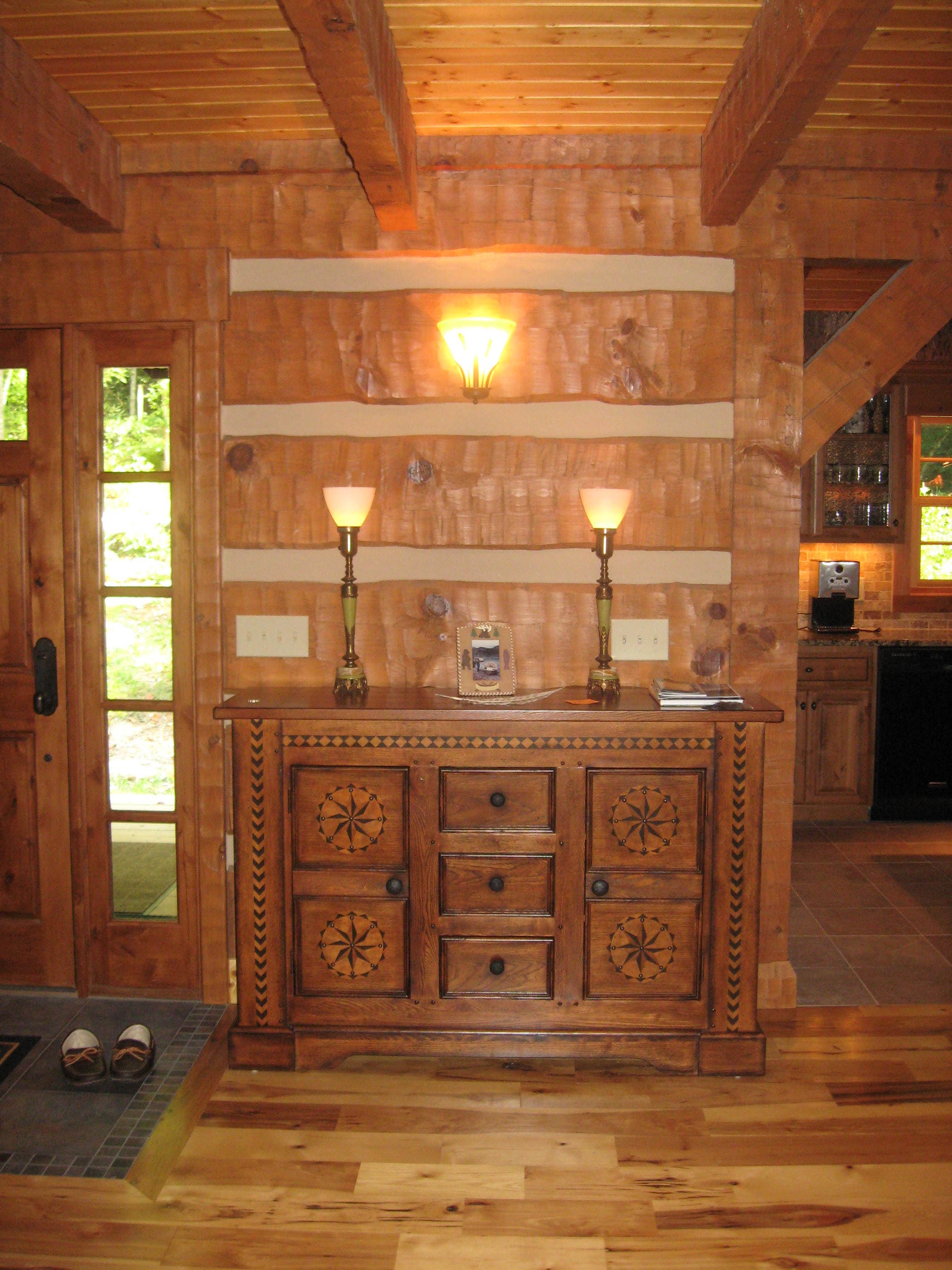 log home cabinets