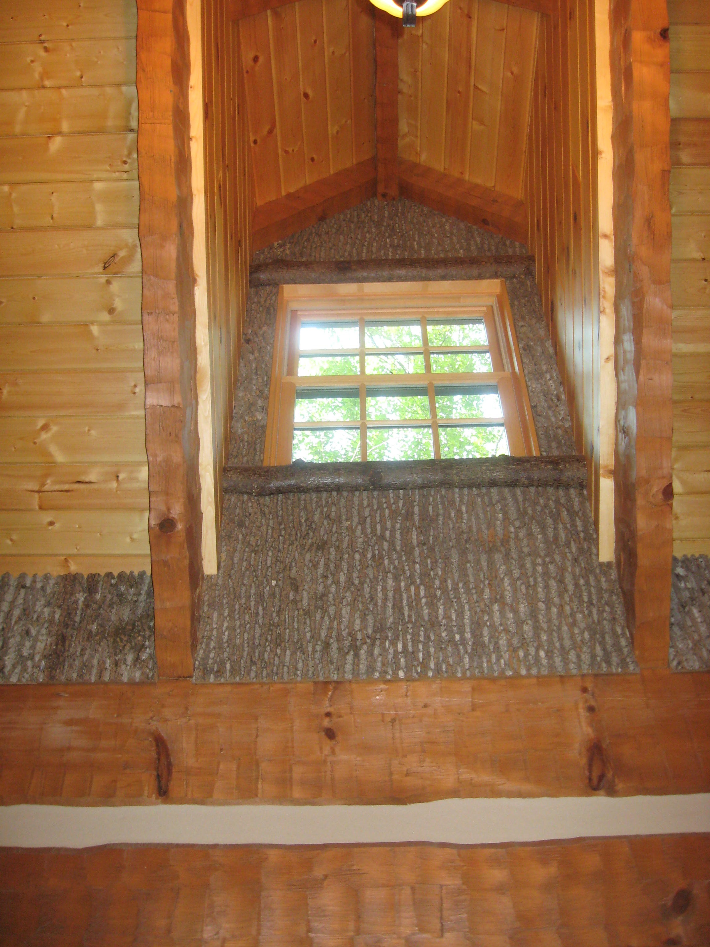 poplar bark interior design detail adds rustic accent to boone nc home