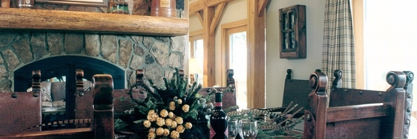Banner Elk, North Carolina home is Timber Frame with log details