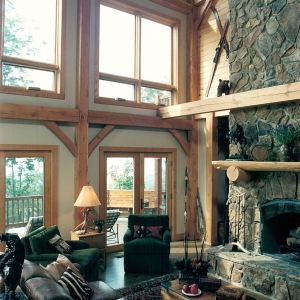 Oak Timber Frame Home in Banner Elk