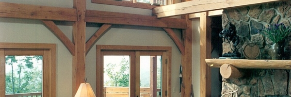 Banner Elk, North Carolina home is Timber Frame with log details