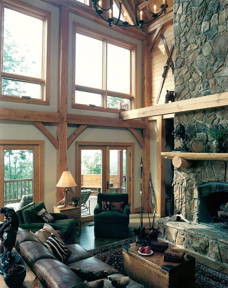 Banner Elk, North Carolina home is Timber Frame with log details