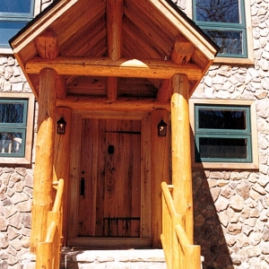 Banner Elk, North Carolina home is Timber Frame with log details