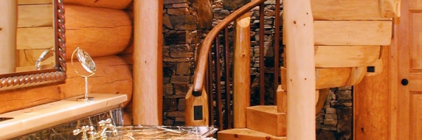 Mountain Construction built a large round log home near Blowing Rock, NC.