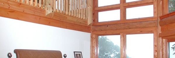 Mountain Construction built a large round log home near Blowing Rock, NC.