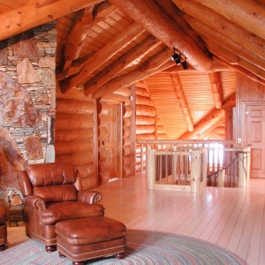 Mountain Construction built a large round log home near Blowing Rock, NC.