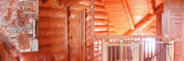Mountain Construction built a large round log home near Blowing Rock, NC.