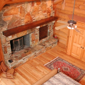 Mountain Construction built a large round log home near Blowing Rock, NC.