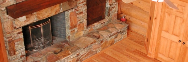 Mountain Construction built a large round log home near Blowing Rock, NC.