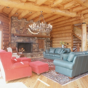 Mountain Construction built a large round log home near Blowing Rock, NC.