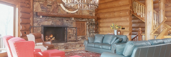 Mountain Construction built a large round log home near Blowing Rock, NC.