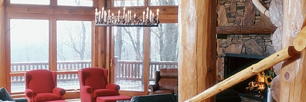 Mountain Construction built a large round log home near Blowing Rock, NC.
