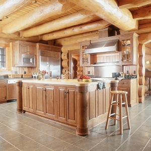 Mountain Construction built a large round log home near Blowing Rock, NC.