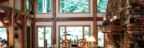 Timberframe Home built at Grandfather Mountain, North Carolina