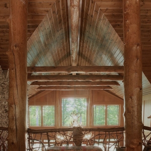 trees from property provide structure of lodge home near grandfather mountain