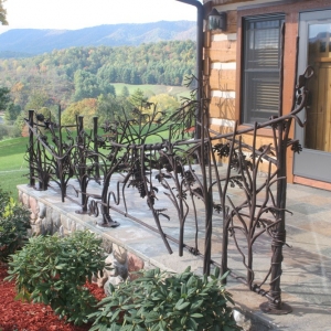 handcrafted iron railing accents in tennessee