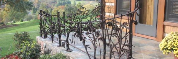 handcrafted iron railing accents in tennessee