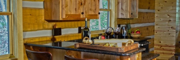 Mountain Construction builds a Hearthstone Timberwright Log Home adjoining the Pisgah Forest