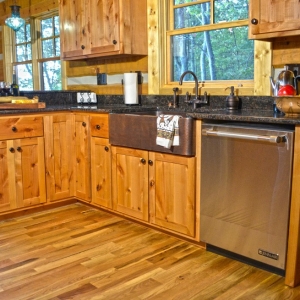 Mountain Construction builds a Hearthstone Timberwright Log Home adjoining the Pisgah Forest