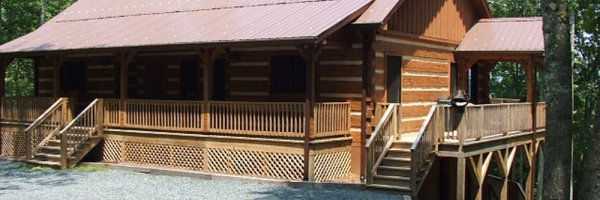 Log Cabin in Valle Crucis near Watauga River