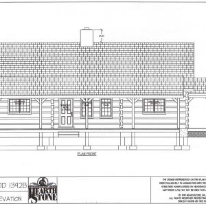 Eastwood 1392B Front Elevation by Hearthstone homes and Mountain Construction.