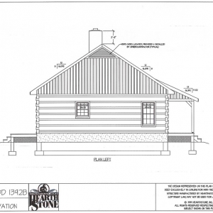 Log Home Floor Plan Left Elevation.