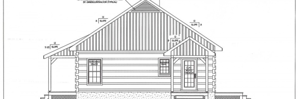 Log Home Design Elevation by Hearthstone Homes
