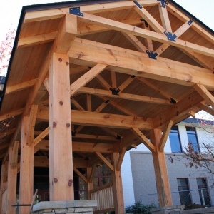 asheville timber frame house