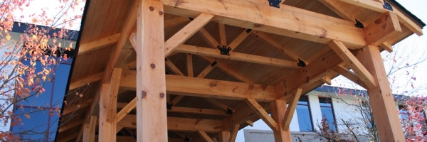 asheville timber frame house