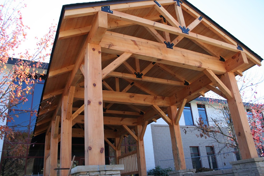 asheville timber frame house