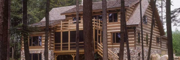 Maine Log Cabin Mountain Construction
