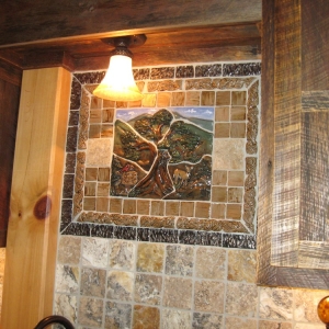 tile mosaic designed by homeowner reflects history of valle crucis property