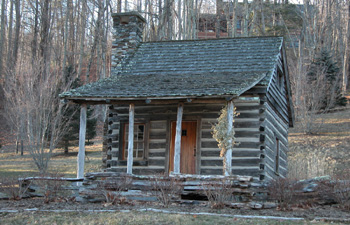 small log cabin