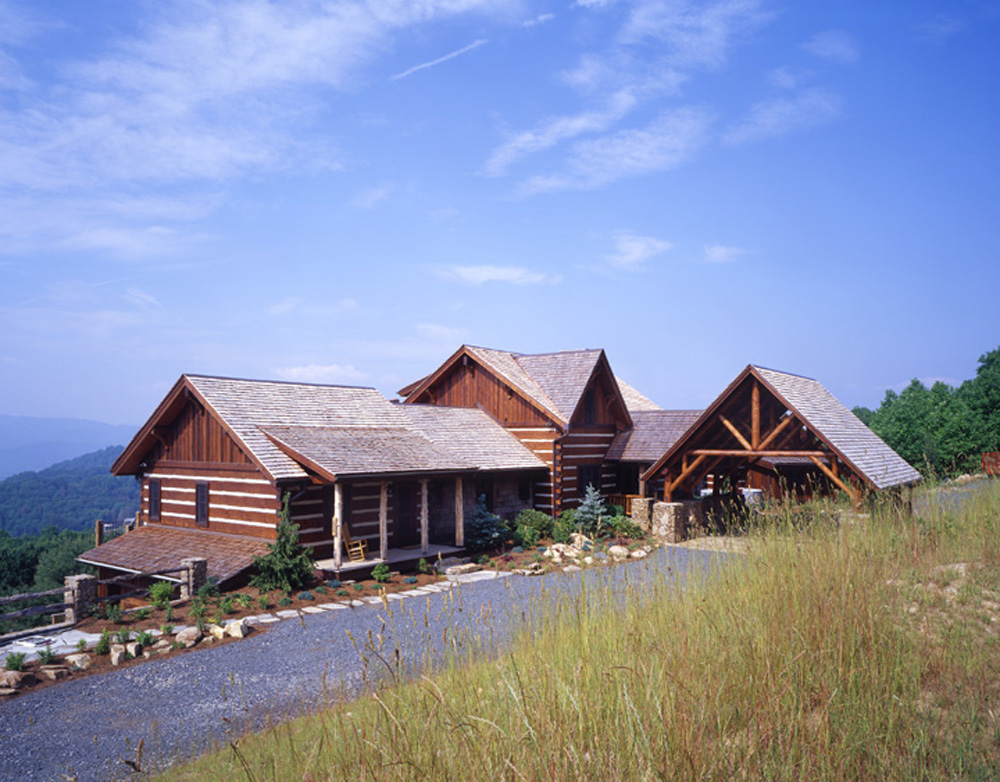 exterior log home