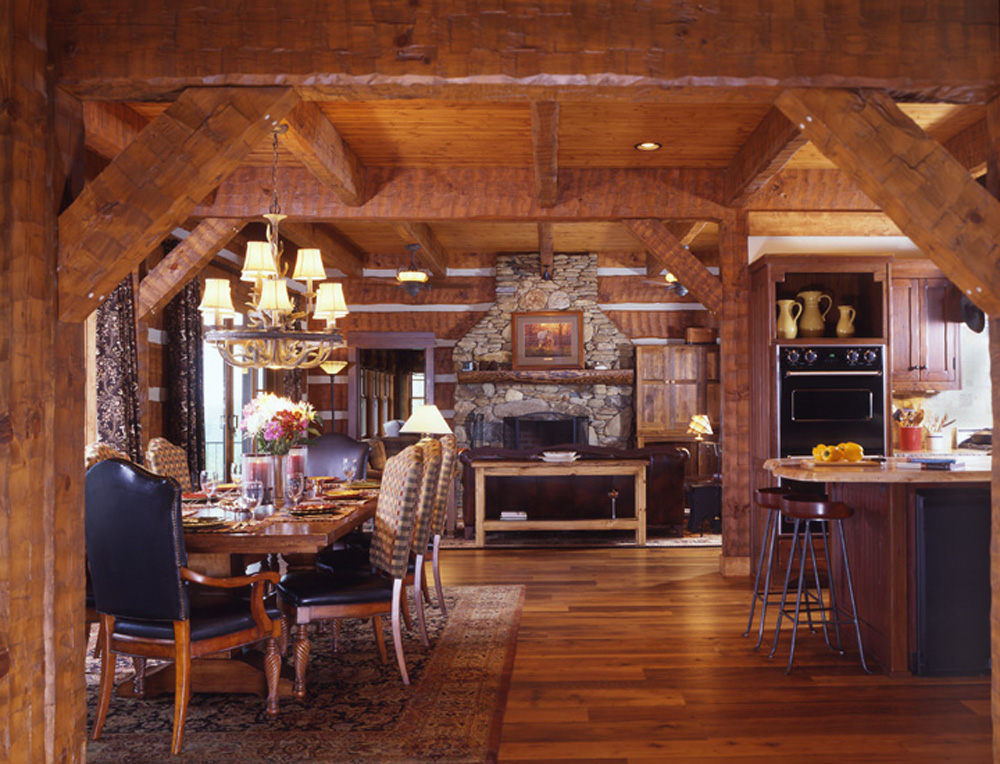 Log Timber Frame Hybrid Estate Lodge Home
