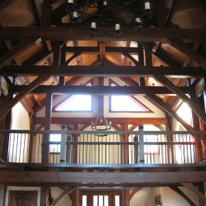 Timber Frame Home with Catwalk Connector