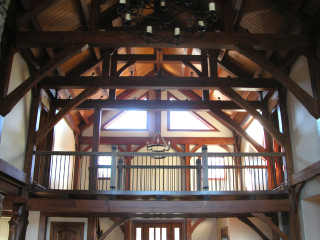 Timber Frame Home with Catwalk Connector
